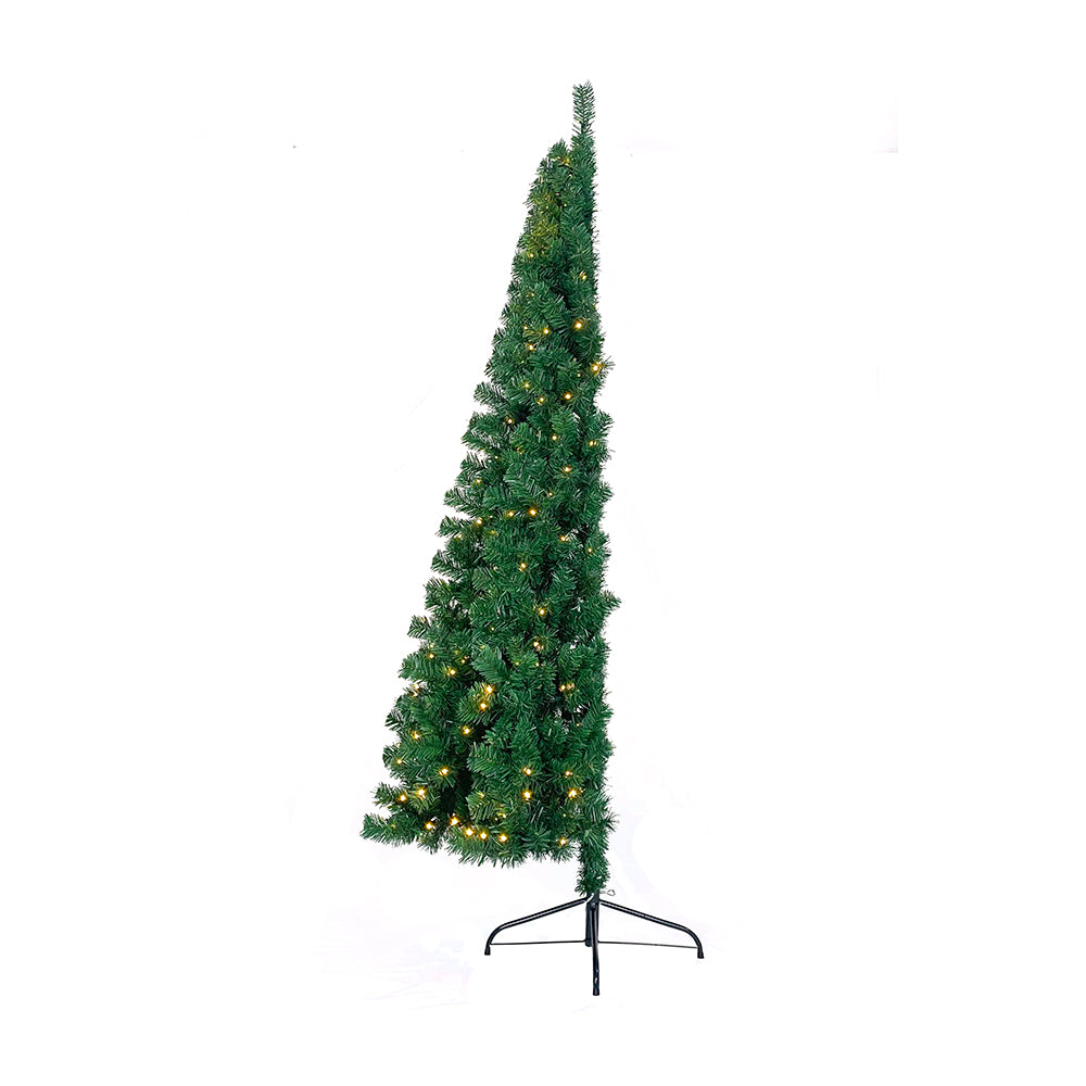 7ft Premium Artificial PreLit Half Christmas Tree Amazingforless