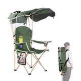 VTOY Folding Chair with Canopy Portable Chair with Shade for Outside Beach Chairs for Adults Chair with Shade Canopy Camping Chairs for Outdoors(Olive Green,Blue, Green, Navy, Red)
