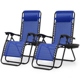 AmazingForLess Zero Gravity Chair Outdoor Lounge Chair Adjustable Mesh Recline Chairs with Pillow and Cup Holder