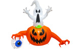 6ft Halloween LED Inflatable Ghost On Pumpkin