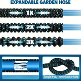 AmazingForLess Expandable Water Hose 25ft-150ft Upgraded Leakproof Lightweight No-Kink Garden Hose Flexible Expanding Water Hose
