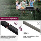 3ft Folding Grill Camping Table with Mesh Tabletop