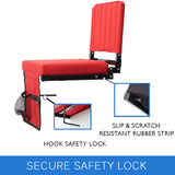 Stadium Seat For Bleachers With Padded Cushion (1 or 2 Pack)