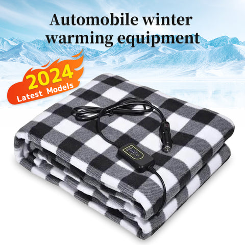 Heated Car Blanket 12 Volt Electric Car Blankets with Controller For Timer & Heat Level 59" x 43" Heating Blanket Throw for Car