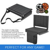 Stadium Seat For Bleachers With Padded Cushion (1 or 2 Pack)