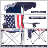 VTOY Folding Chair with Canopy Portable Chair with Shade for Outside Beach Chairs for Adults Chair with Shade Canopy Camping Chairs for Outdoors(Olive Green,Blue, Green, Navy, Red)