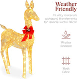 2-Piece Lighted Christmas Deer Family, Outdoor Yard Decoration Set with 210 LED Lights, Stakes, Zip Ties