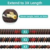 SUNDAN Expandable Water Hose Upgraded Leakproof Lightweight No-Kink Garden Hose Flexible Expanding Water Hose(Black/Orange)