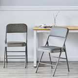 VTOY 2-Pack Folding Chairs with Padded Cushion and Back Metal Foldable Chairs with Comfortable Cushion for Home and Office, for Indoor and Outdoor Events