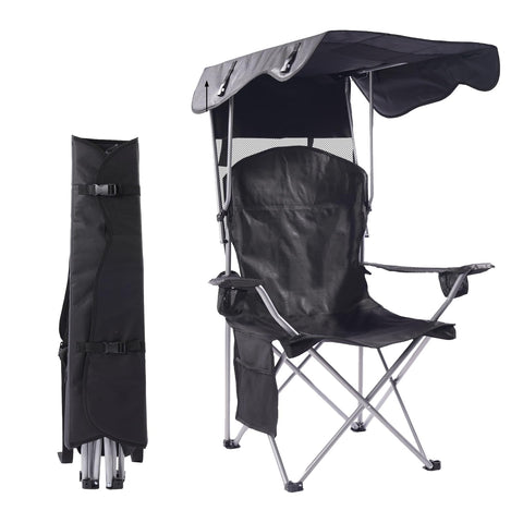 VTOY Folding Chair with Canopy Portable Chair with Shade for Outside Beach Chairs for Adults Chair with Shade Canopy Camping Chairs for Outdoors(Olive Green,Blue, Green, Navy, Red)