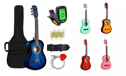 30in Kids Acoustic Guitar Beginner Starter Kit