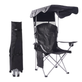 CozyBox Portable Folding Camping Chairs with Canopy Shade, Beach Chair for Adults, Durable Weather Resistant 600D Oxford Cloth, Camping Chair with Canopy for Outdoors