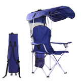 CozyBox Portable Folding Camping Chairs with Canopy Shade, Beach Chair for Adults, Durable Weather Resistant 600D Oxford Cloth, Camping Chair with Canopy for Outdoors