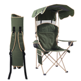 CozyBox Portable Folding Camping Chairs with Canopy Shade, Beach Chair for Adults, Durable Weather Resistant 600D Oxford Cloth, Camping Chair with Canopy for Outdoors