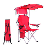 CozyBox Portable Folding Camping Chairs with Canopy Shade, Beach Chair for Adults, Durable Weather Resistant 600D Oxford Cloth, Camping Chair with Canopy for Outdoors