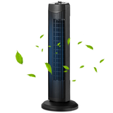 35-Watt Black 28 in. Oscillating Tower Fan with 3-Wind Speeds Quiet Bladeless