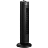 35-Watt Black 28 in. Oscillating Tower Fan with 3-Wind Speeds Quiet Bladeless