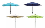 9 FT LED Solar Patio Umbrella with Tilt and Crank Function