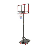 Basketball Hoop For Kids with Clear Backboard - Portable / Height Adjustable (6.5ft - 8ft) Sports Backboard System Stand w/ Wheels Backyard Toy