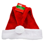 Plush Christmas Santa Hat with Fur Cuff 17"