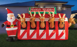 12ft Christmas LED Inflatable Reindeer Stable