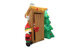 6ft Christmas LED Animated Inflatable Santa In Outhouse