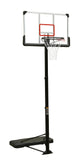 Pro Court Portable Basketball Hoop Offset Stand System with 44" Deluxe Transparent Polycarbonate Shatter Proof Backboard  Height Adjustable with Spring Built Slam Rim