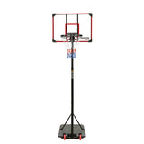 Basketball Hoop For Kids with Clear Backboard - Portable / Height Adjustable (6.5ft - 8ft) Sports Backboard System Stand w/ Wheels Backyard Toy