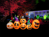 8ft Halloween LED Inflatable Spooky Pumpkin Family