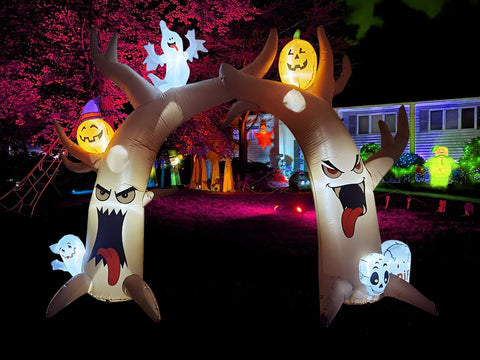 10ft LED Halloween Inflatable Spooky Tree Archway