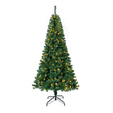 7ft Premium Artificial Pre-Lit Slim Christmas Tree