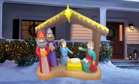 6ft Christmas LED Inflatable Nativity Scene