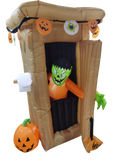 6ft Halloween Animated LED Inflatable Spooky Outhouse With Monster