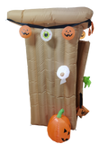 6ft Halloween Animated LED Inflatable Spooky Outhouse With Monster