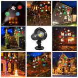 Outdoor LED Moving Snowflake RGB Laser Projector Light for Christmas Holiday