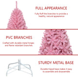 6/7/8FT Premium Pink PVC Artificial Christmas Tree w/ Stand