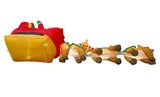 10ft Christmas LED Inflatable Santa Sleigh & Reindeers
