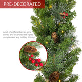 9ft Pre-Decorated Holiday Christmas Garland for Stairs, Fireplace, Decoration