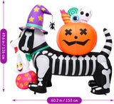 5ft Halloween LED Inflatable Skeleton Dog & Treats