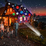 Outdoor LED Moving Snowflake RGB Laser Projector Light for Christmas Holiday