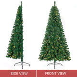 7ft Premium Artificial Pre-Lit Half Christmas Tree