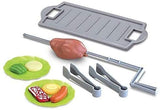 Pretend Barbecue Grill, Kids Toy Kitchen BBQ Play Set with Sounds & Lights