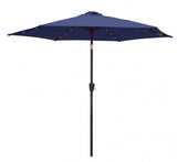 9 FT LED Solar Patio Umbrella with Tilt and Crank Function