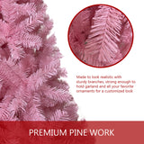 6/7/8FT Premium Pink PVC Artificial Christmas Tree w/ Stand