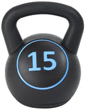 Kettlebell Set with Storage Rack, Exercise Fitness Concrete Weights 5lb, 10lb, 15lb