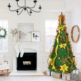6ft Artificial Pre-Decorated Pop Up Christmas Tree