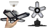 Folding 5 Panel Ceiling Garage Light with Adjustable Panels