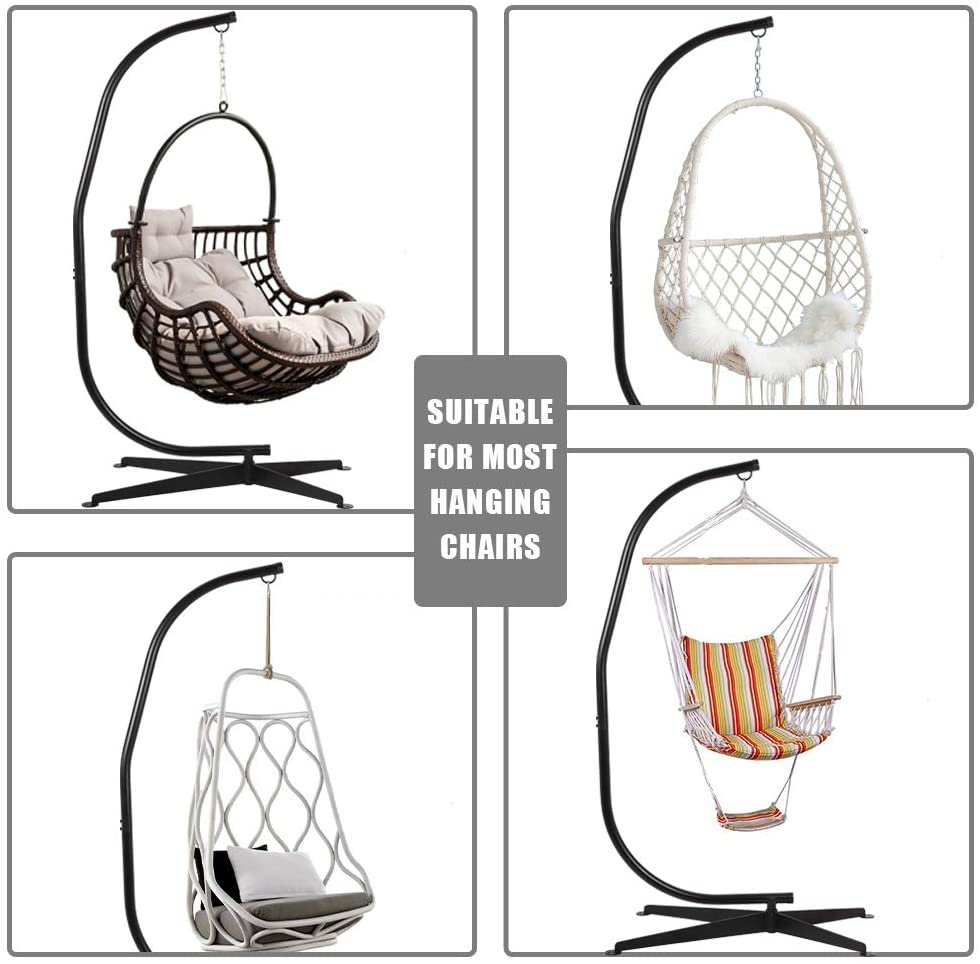Heavy Duty Metal Hanging Hammock CStand for Chair, Porch Swing w/Weat
