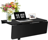 31.5" x 23.5" Wall Mounted Folding Table Drop-Leaf Floating Writing Desk for Small Spaces