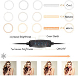 10" LED Desktop Ring Light